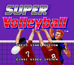 Super Volleyball Title Screen